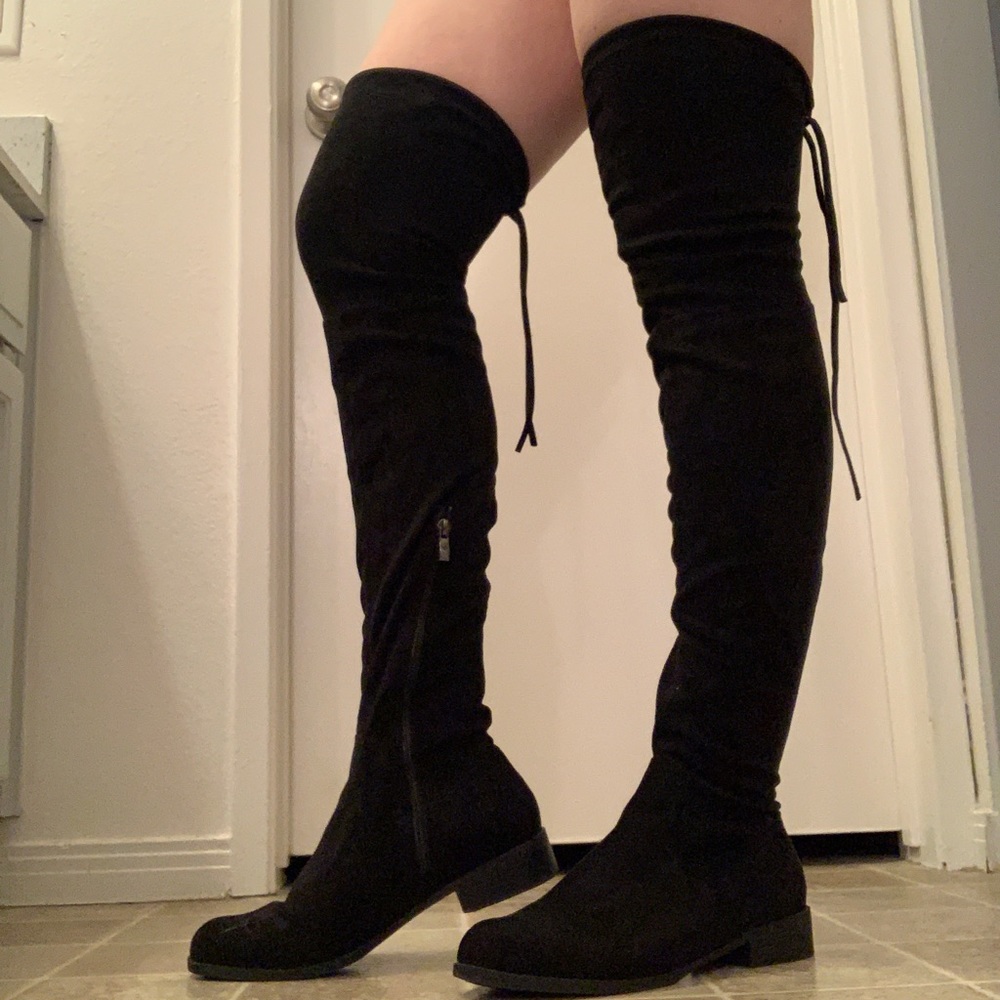 Thigh high flat boots size 8.5